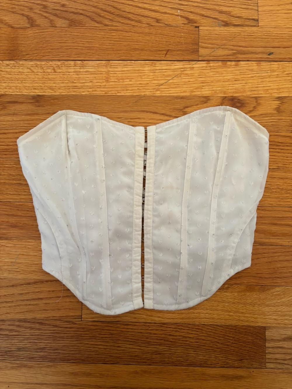 White Kendall & Kylie strapless corset top size XS